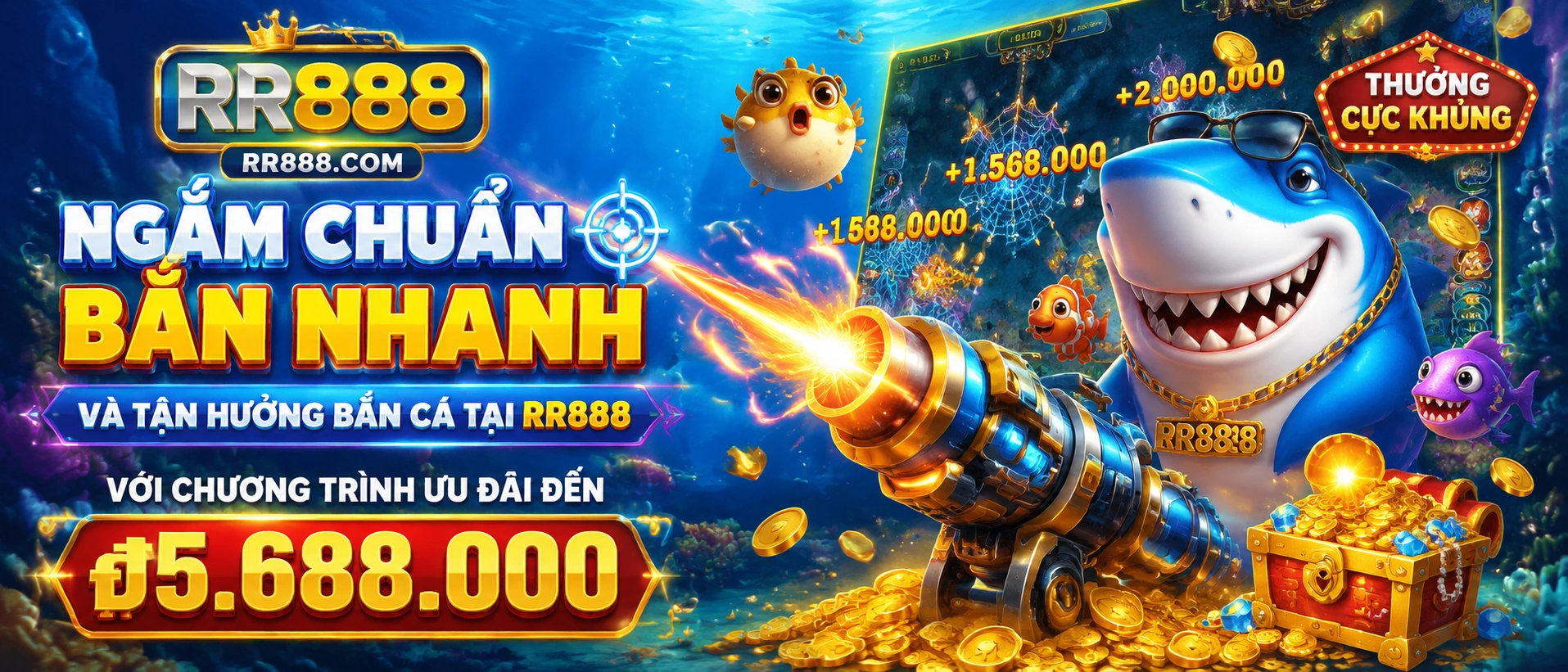Bắn Cá đại dương với giao diện chơi trên mobile