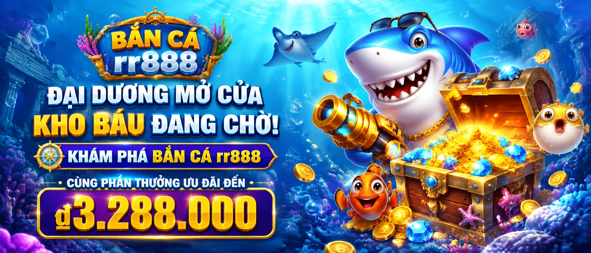 Khu game Bắn Cá với nhiều bàn chơi và chủ đề đại dương